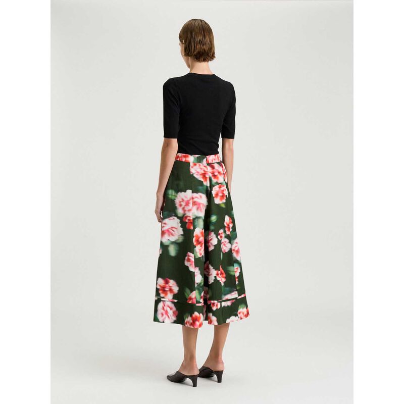Veronika Maine Pink Haze Floral Midi Skirt image number 1